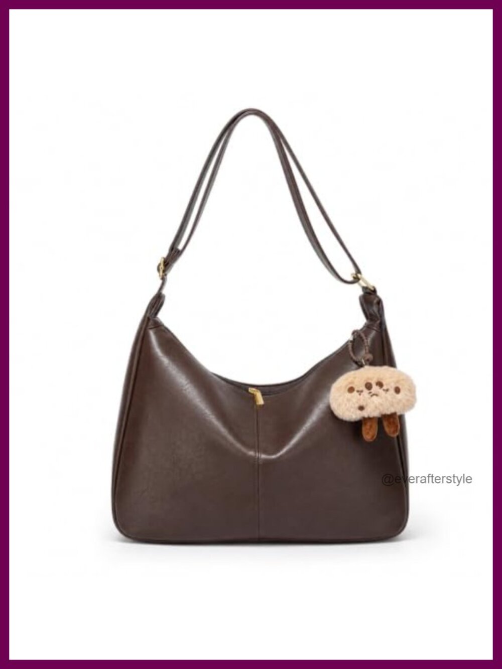 Vintage Genuine Leather Shoulder Bag Large Capacity Crossbody Handbag Cherry